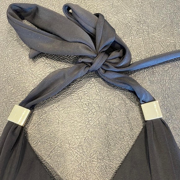 NWOT. VICTORIA SECRET Black Halter Push up Bathing Suit Top - Picture 2 of 8